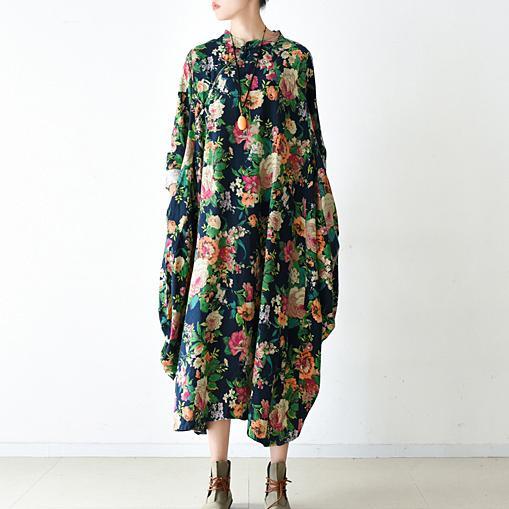 Donita Bloemen marine maxi jurk