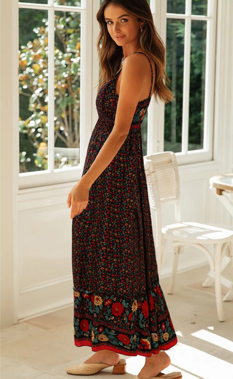Dulce Bohemian strapless jurk