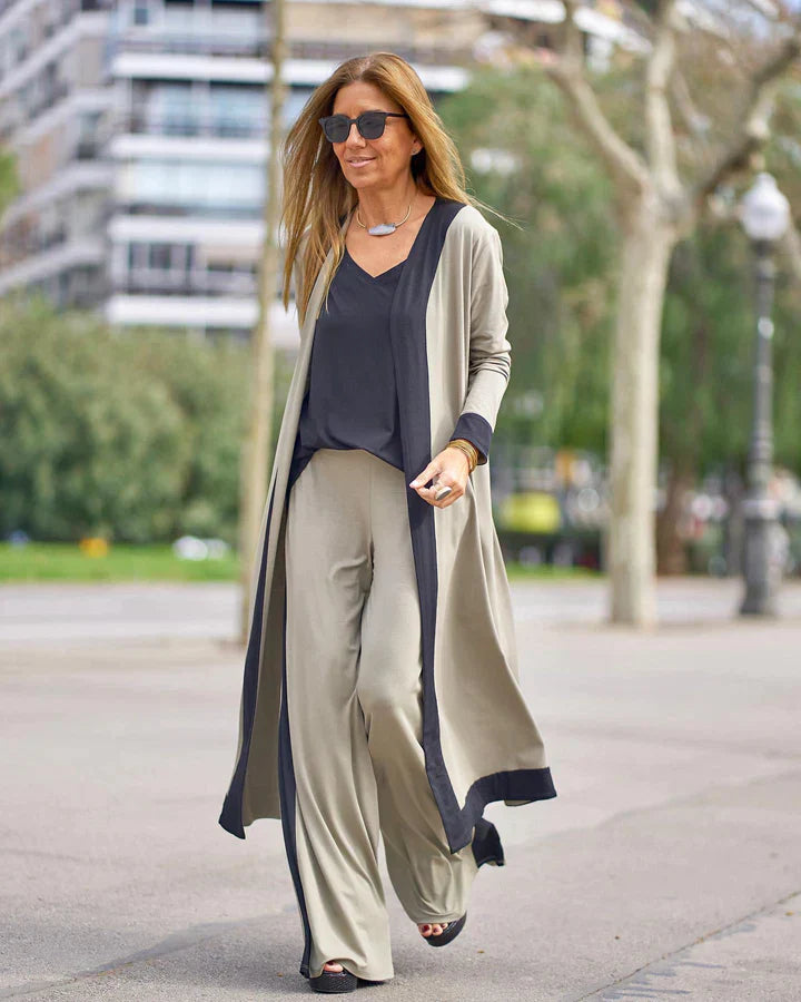 Ellana Katoen en linnen jurk met olieprint