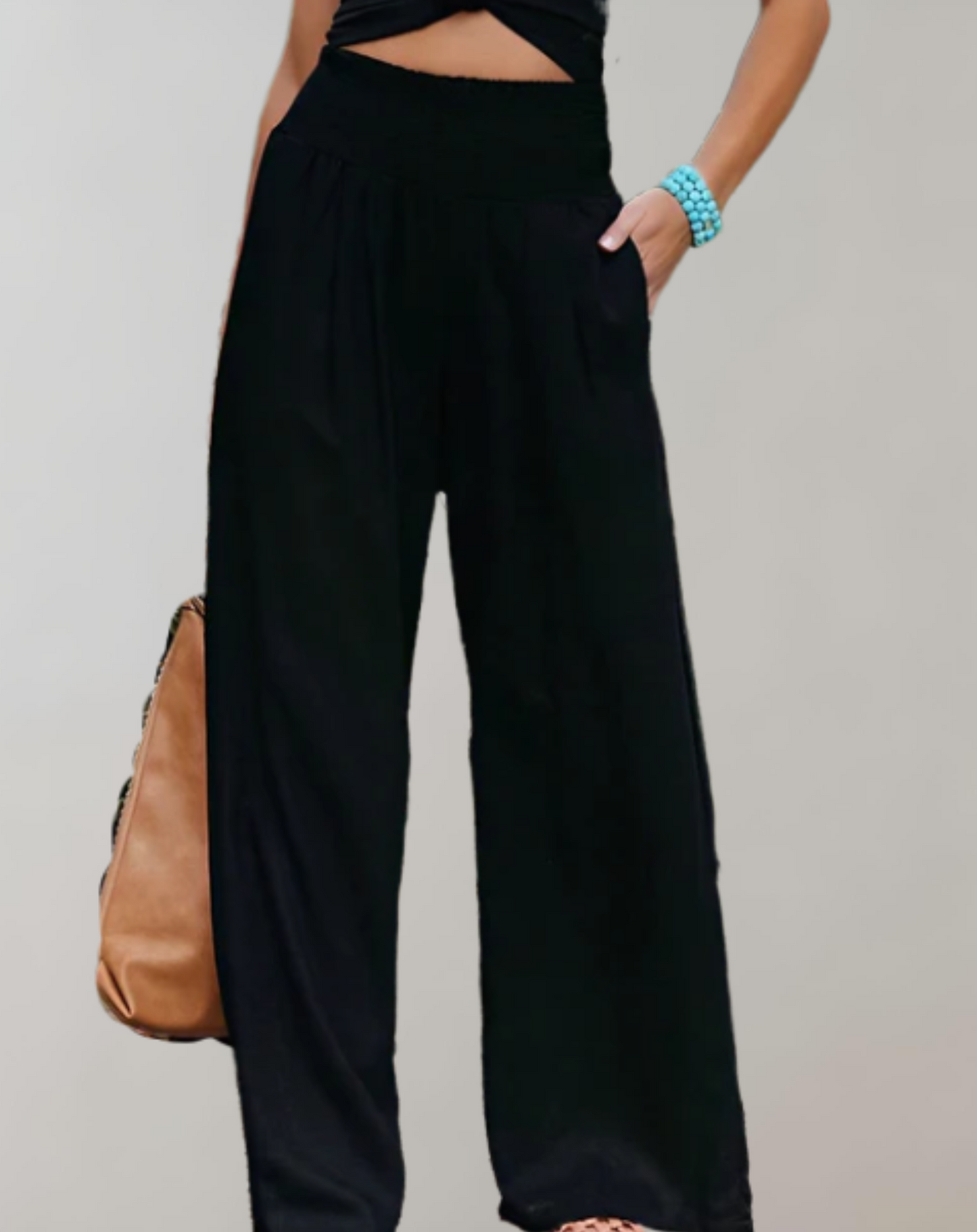 Erica | Wijde Plooi Broek | Elegante Casual Stijl | Lichtgewicht Stof