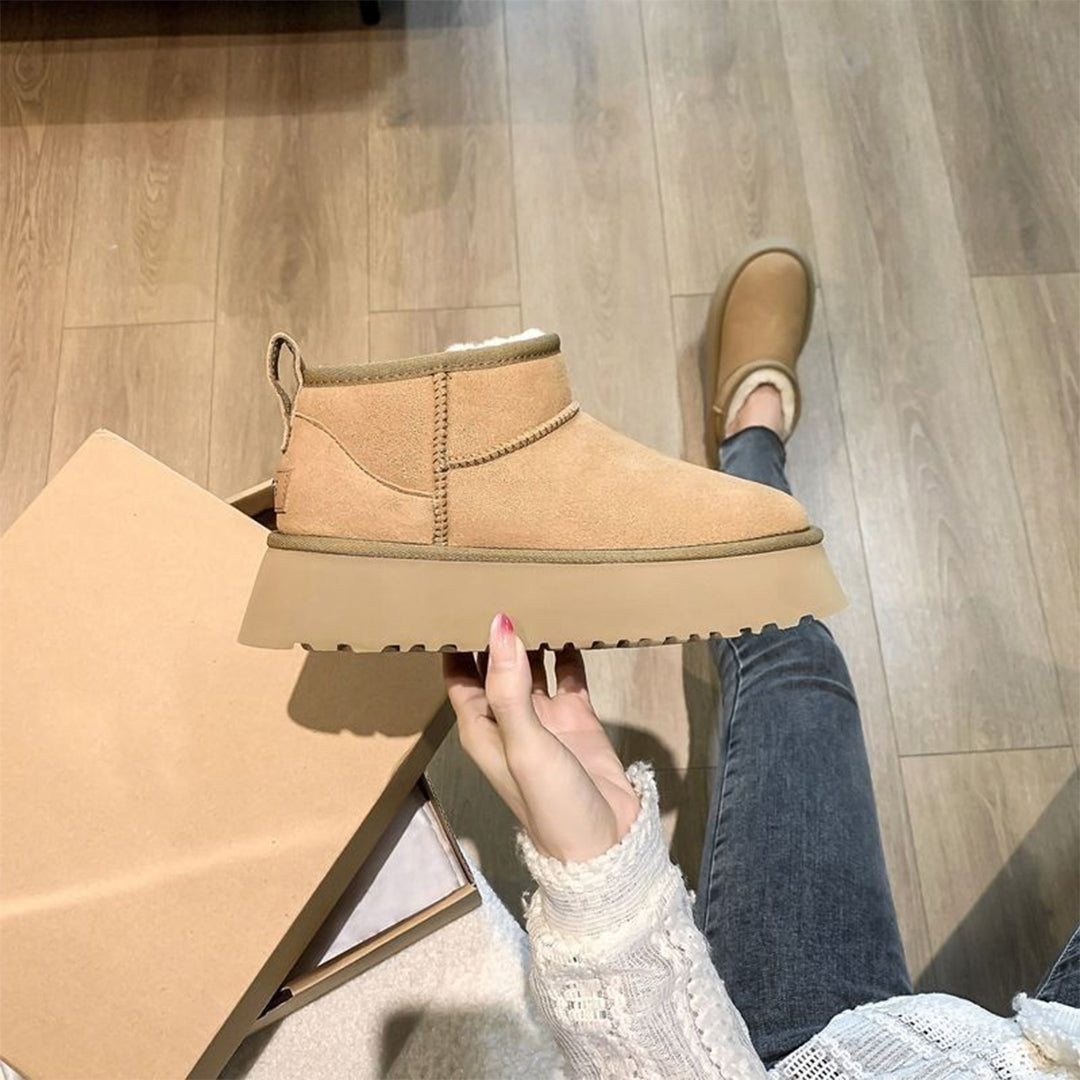 Luxe lage winterlaarzen met bont Isabella