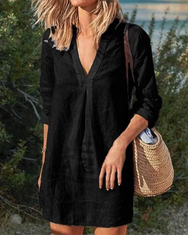 Gienne Casual jurken met vintagestijl en vhalslijn