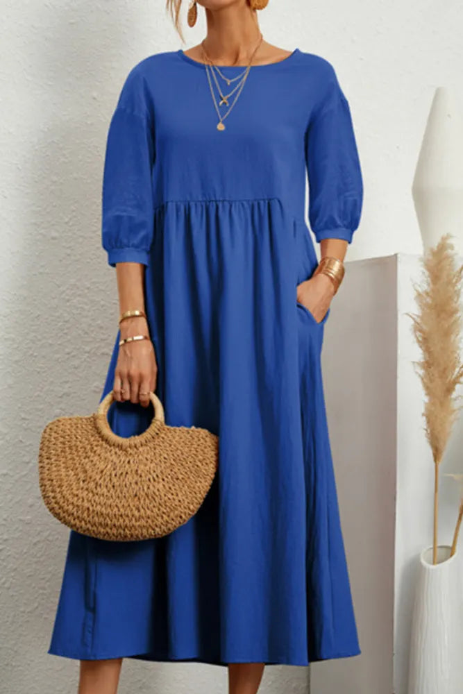 Ginny Effen casual jurk met Ohals en Alijn