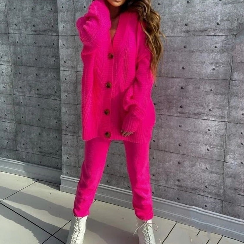 Winnie Winterset | Heerlijke 2delige set met gebreid vest & comfy broek
