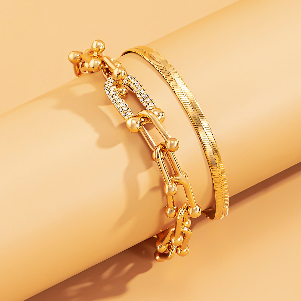 Bracelet Set | 2delige set in het goud of zilver