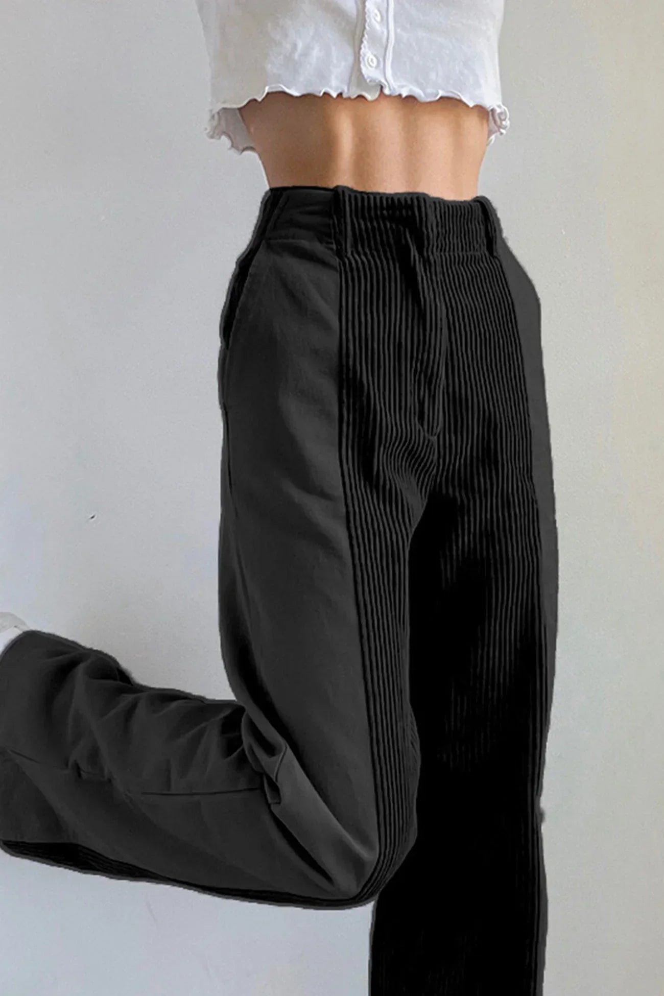 Isabella | Corduroy Broek met Patchwork | Creatieve Stijl | Comfortabele Fit