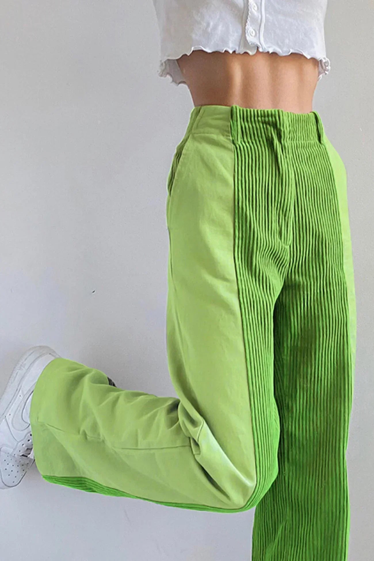 Isabella | Corduroy Broek met Patchwork | Creatieve Stijl | Comfortabele Fit