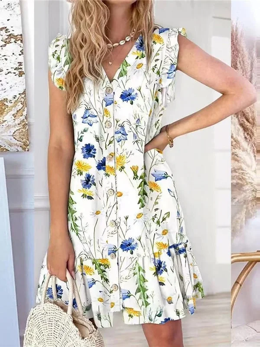 Jovie Bedrukte Casual Jurk voor Vrouwen