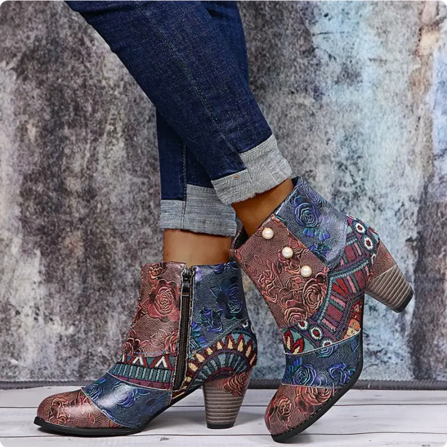 Shireen Vintage Hakken Laarzen voor Vrouwen