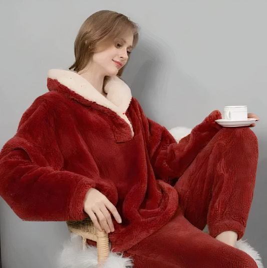 Pyjamaset van fleece voor dames Londyn