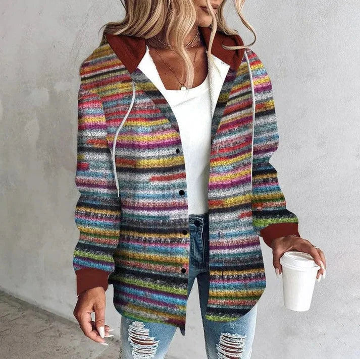Angel | Stijlvol meerkleurige vest met capuchon