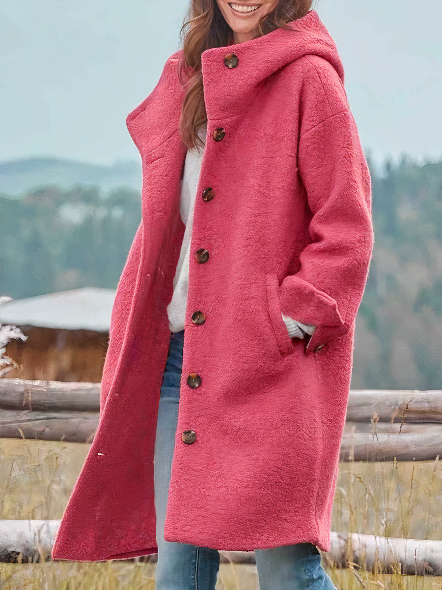 Luna | Warme Dames Winterjas met Knopen