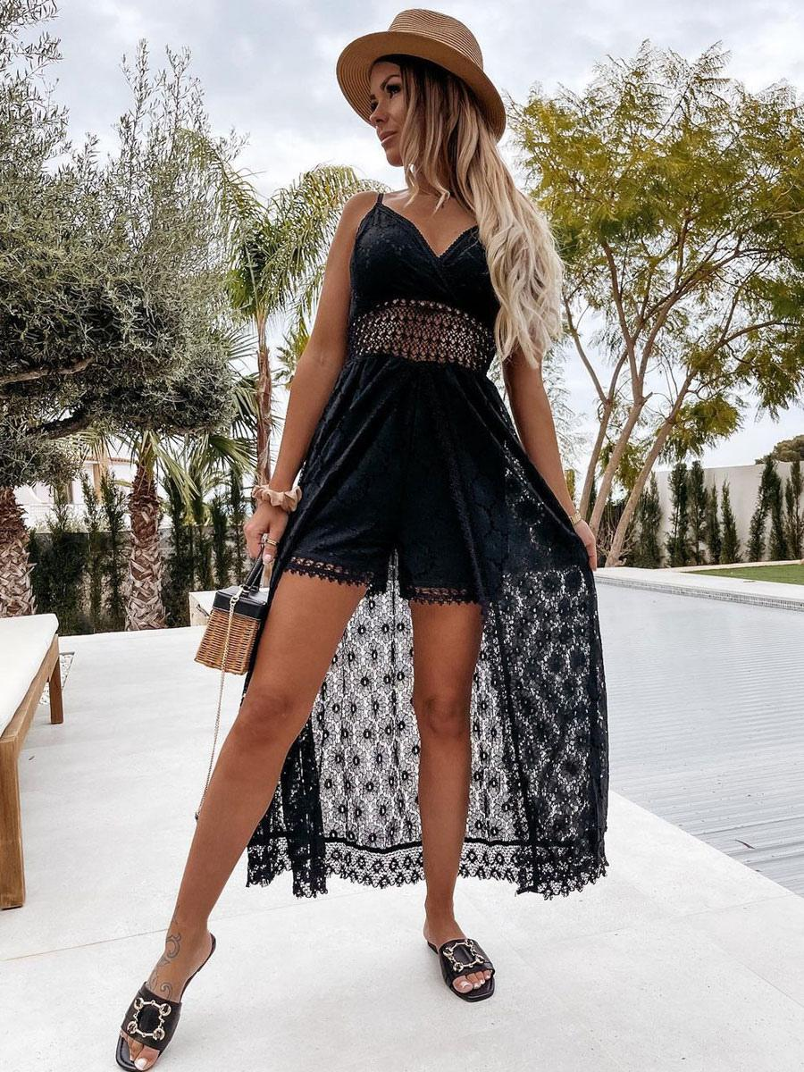 Merri Kanten lange boho strandjurk met sweetheart halslijn
