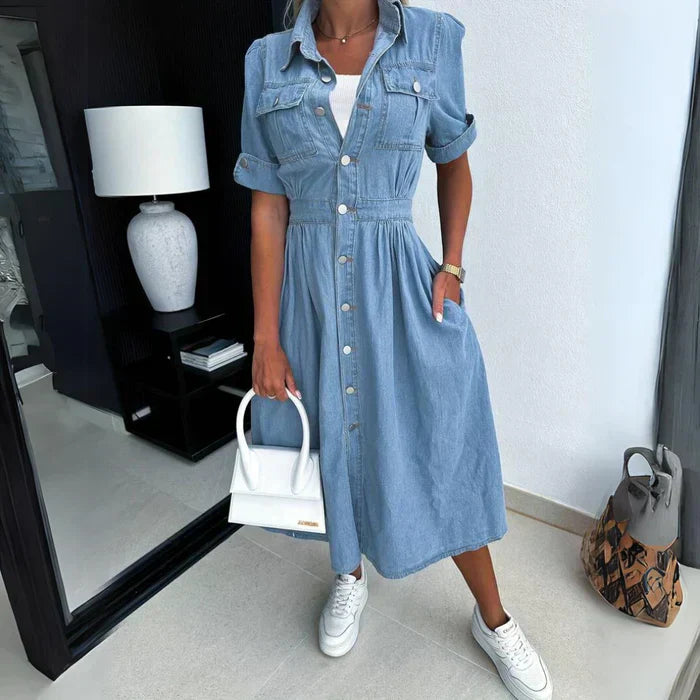 Mimi Stijlvolle denim jurk voor vrouwen