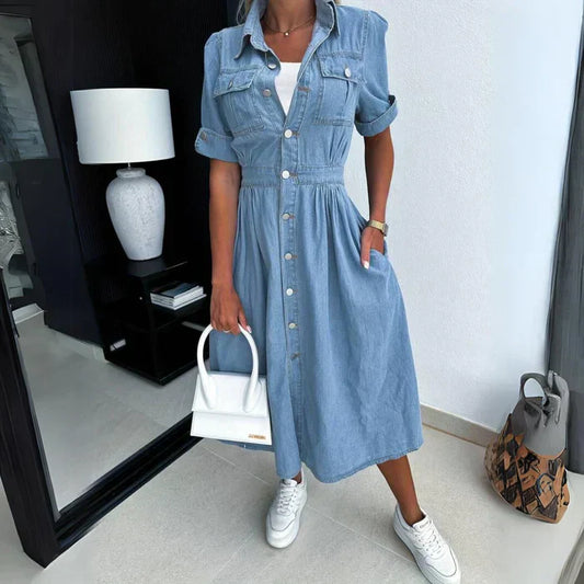Mimi Stijlvolle denim jurk voor vrouwen