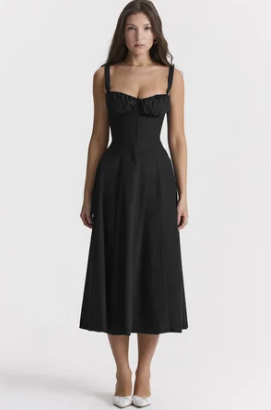 Mirea Medium gebloemde strapless jurk