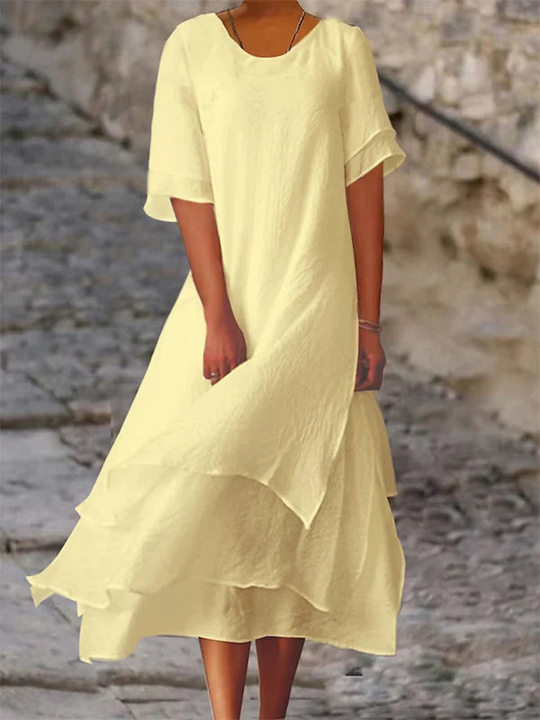 Nara Elegante en chique jurk met laagjes