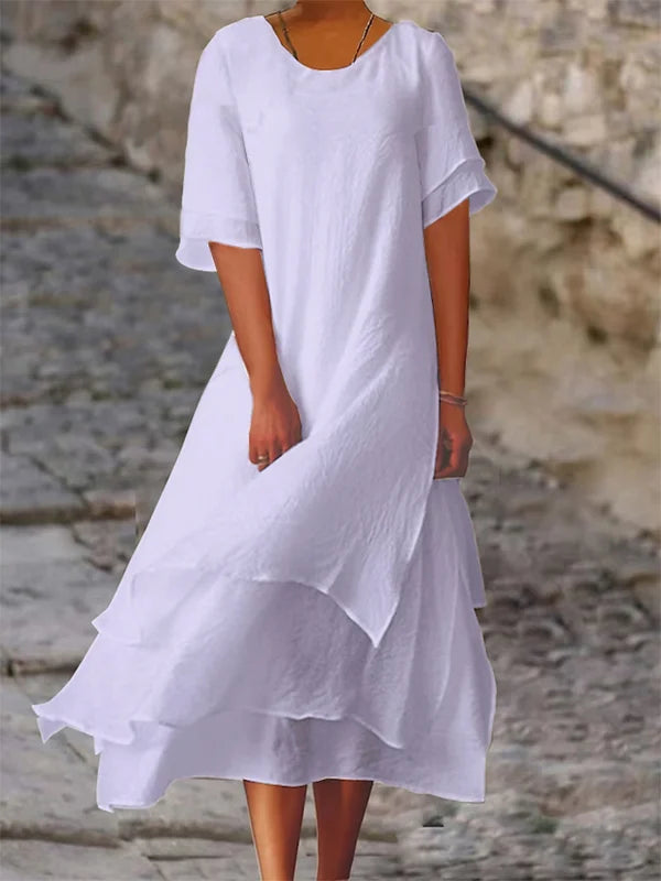 Nara Elegante en chique jurk met laagjes
