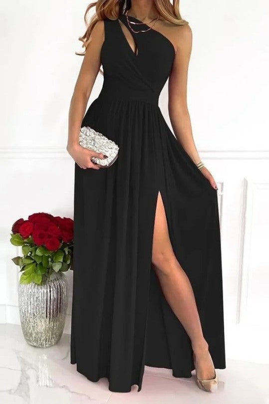 Nelsa Elegante avondjurk met één schouder van Novella