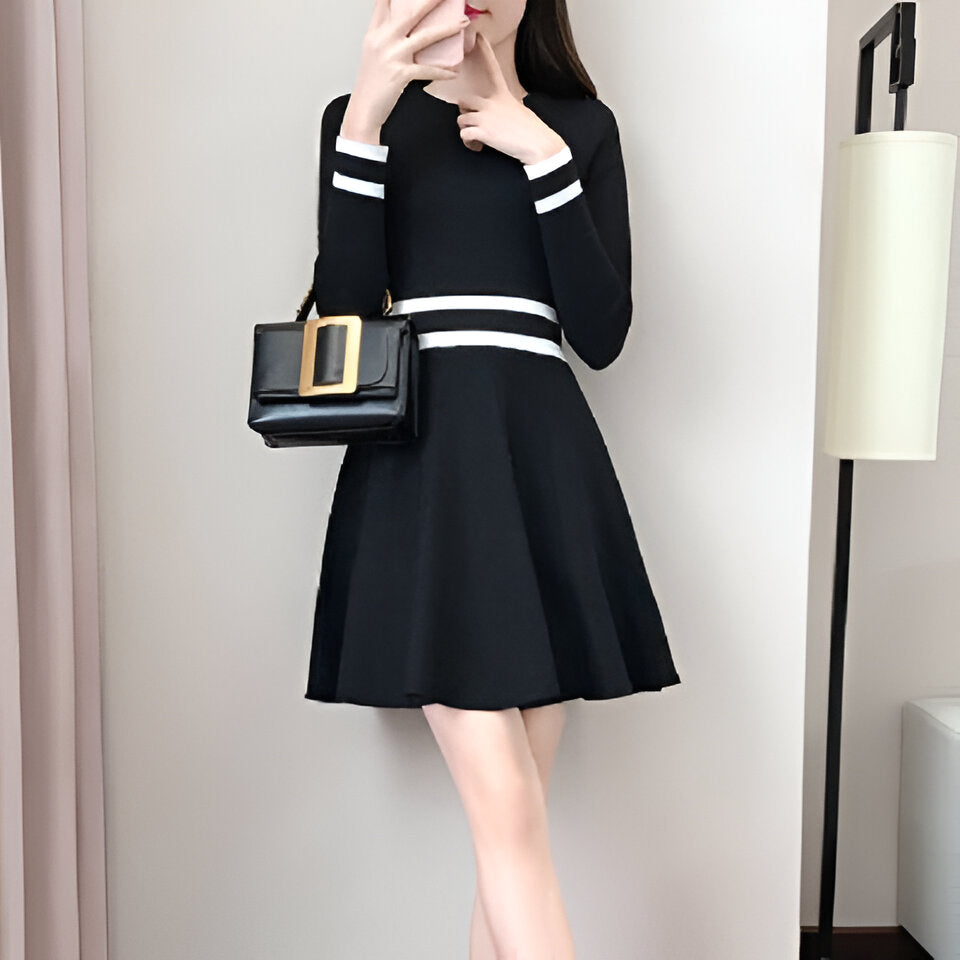 Daphne | Opvallende kleurblok mini-jurk voor de perfecte avond uit