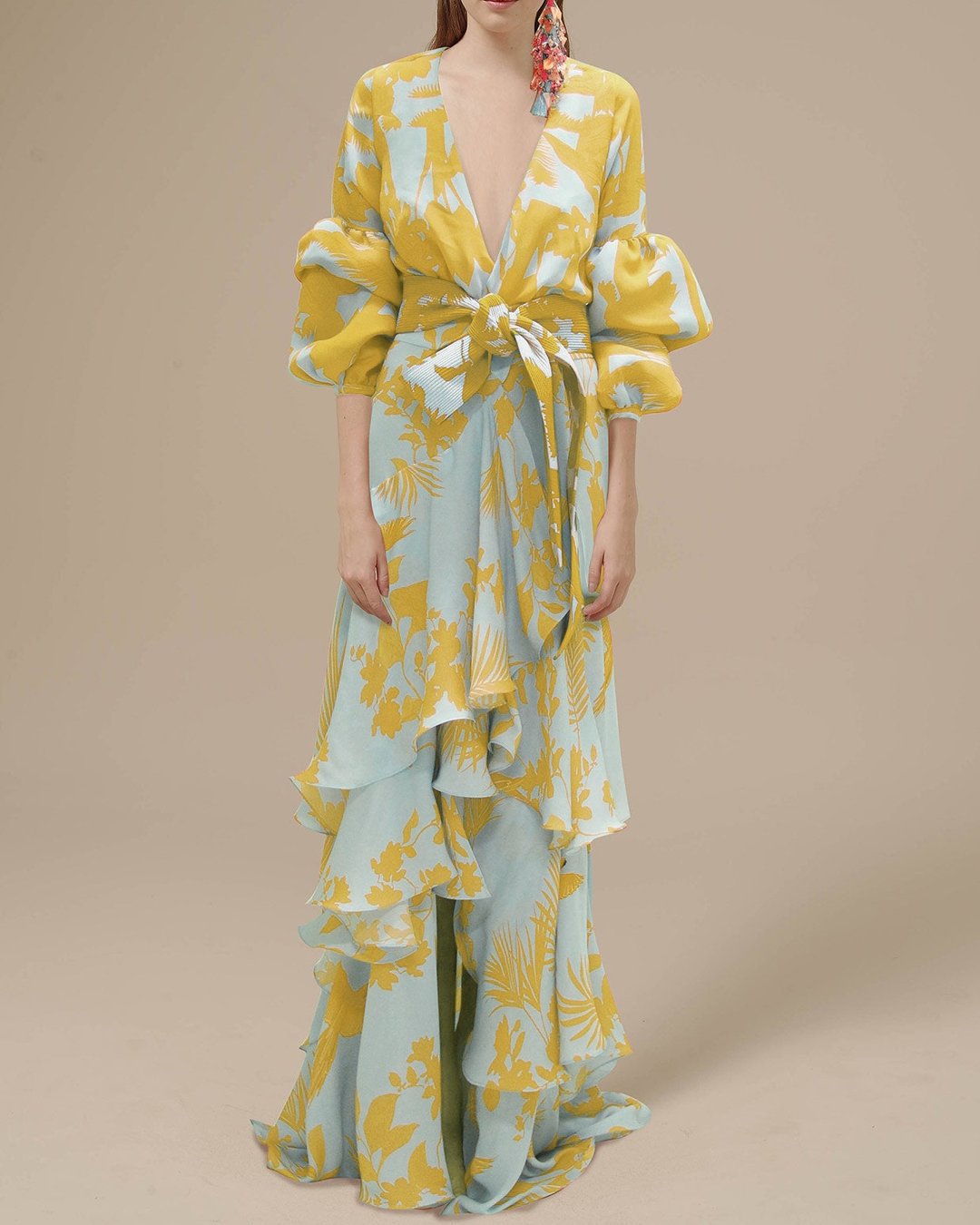 Benet Feestelijke jurk van bedrukte chiffon