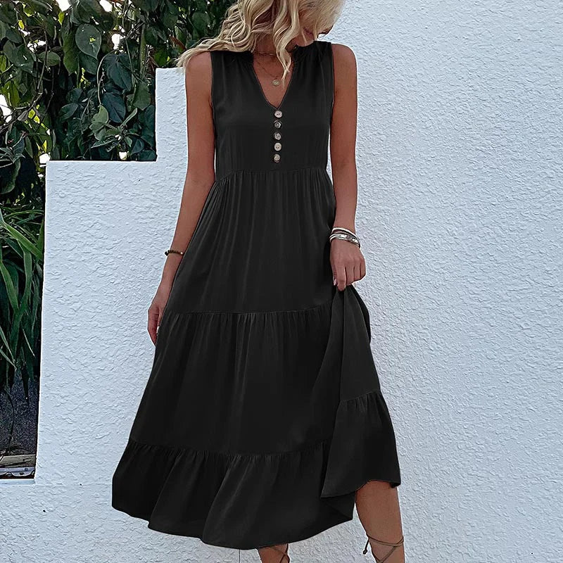 Ross Smock jurk met gelaagde zoom