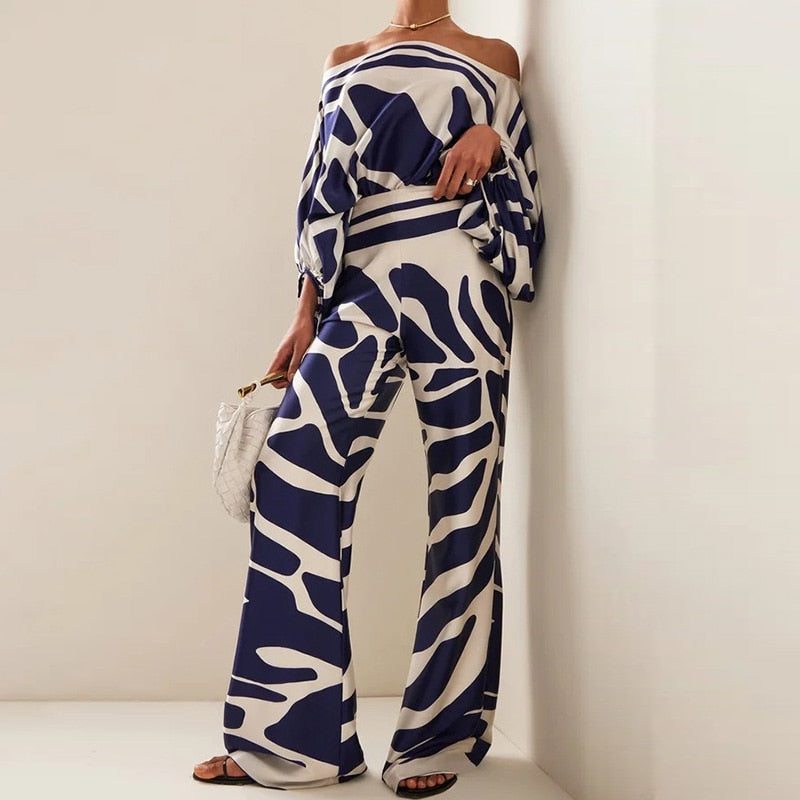 Offtheshoulder set met opvallend patroon Dylen