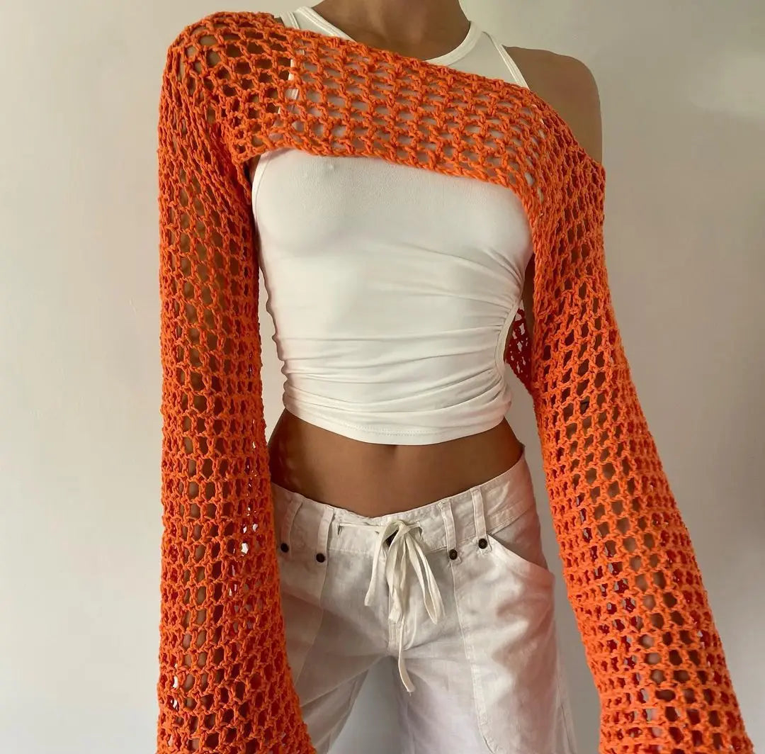 Mesh crop top voor dames