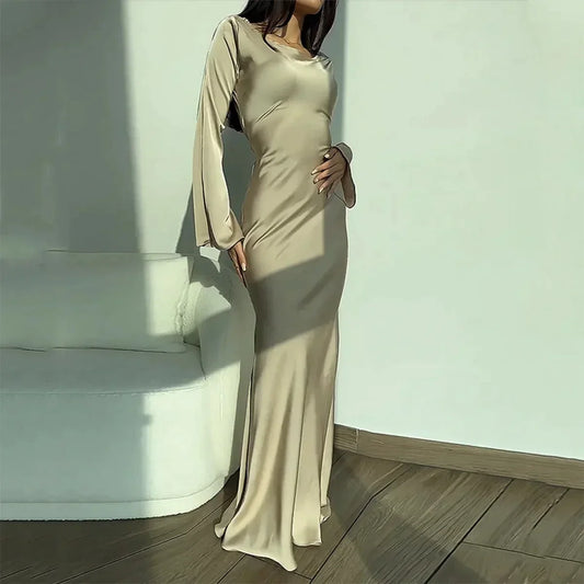 Lindsay | Elegante satijnen feestjurk