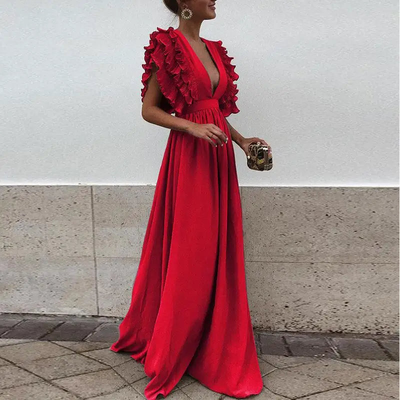 Marthe Elegante jurk met geruite mouwen