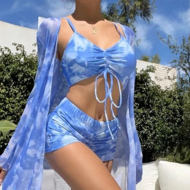 Olivia® | 3 in 1 bikinitop + broek + kimono