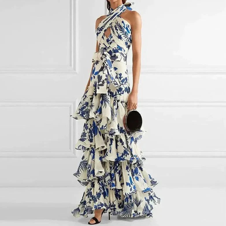 Belinda Stijlvolle halternekjurk