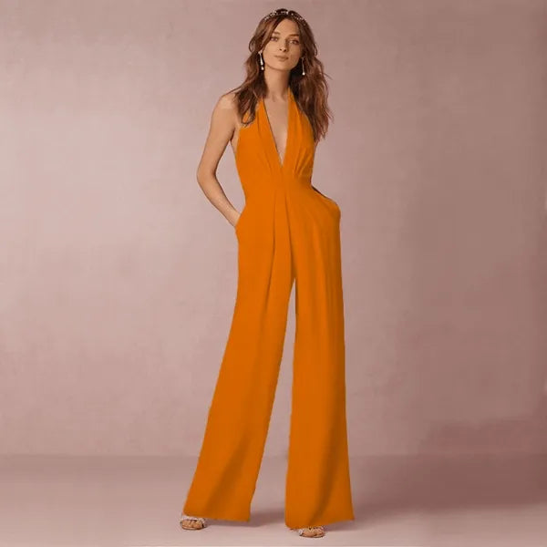 Wijd Jumpsuit Casual Stijl Hoogwaardige Materialen Perfect voor Dagelijks Gebruik
