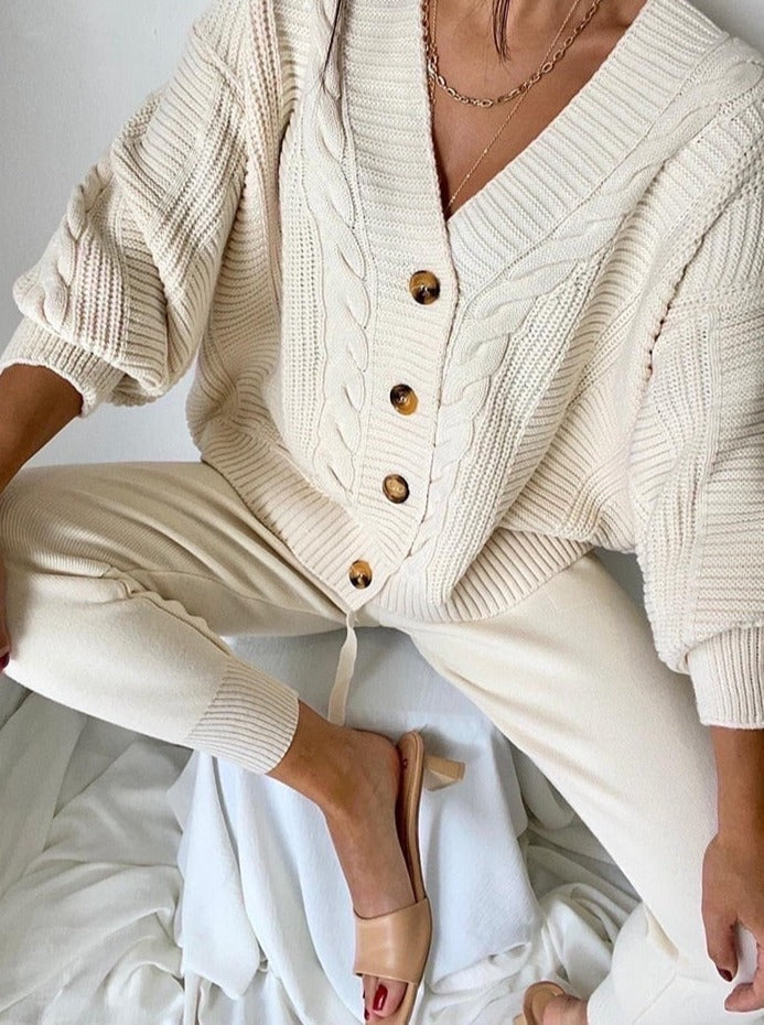 Winnie Winterset | Heerlijke 2delige set met gebreid vest & comfy broek