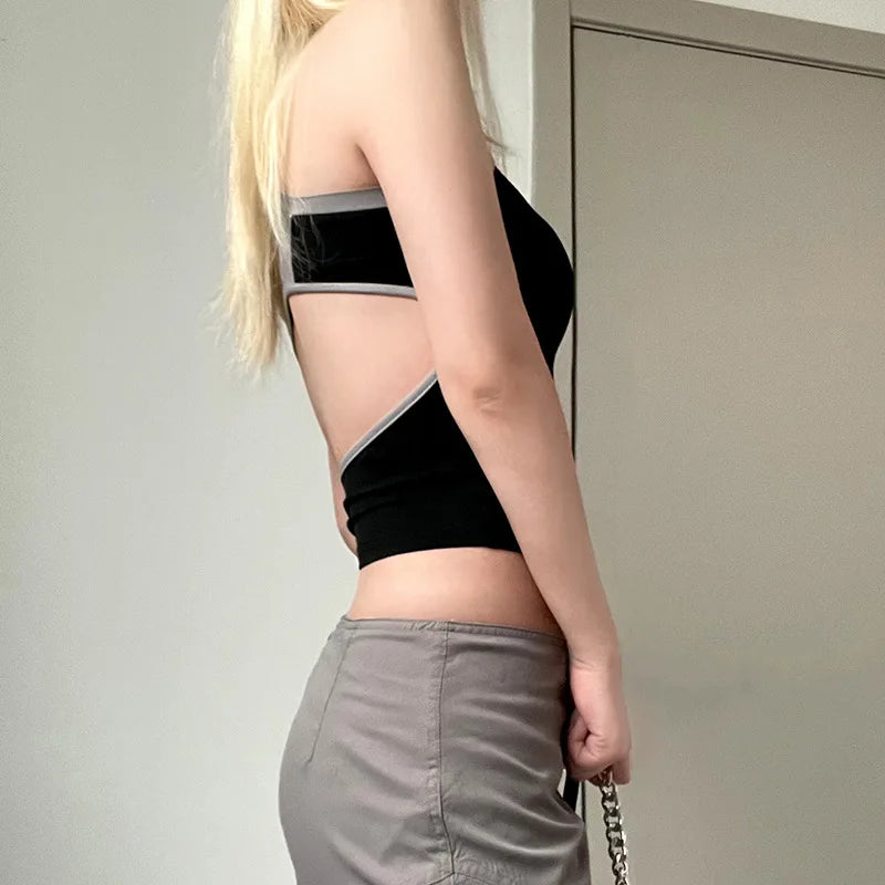 Zoe Top crop sport à col haut