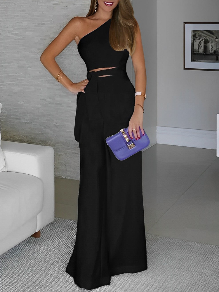 Stijlvolle jumpsuit met één schouder Wilma