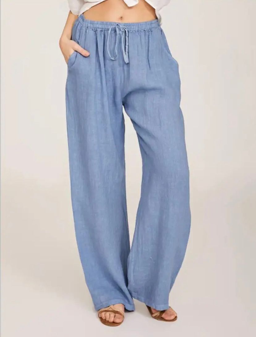 Mila | Luchtige Linnen Broek | Casual & Comfortabel | Hoge Taille