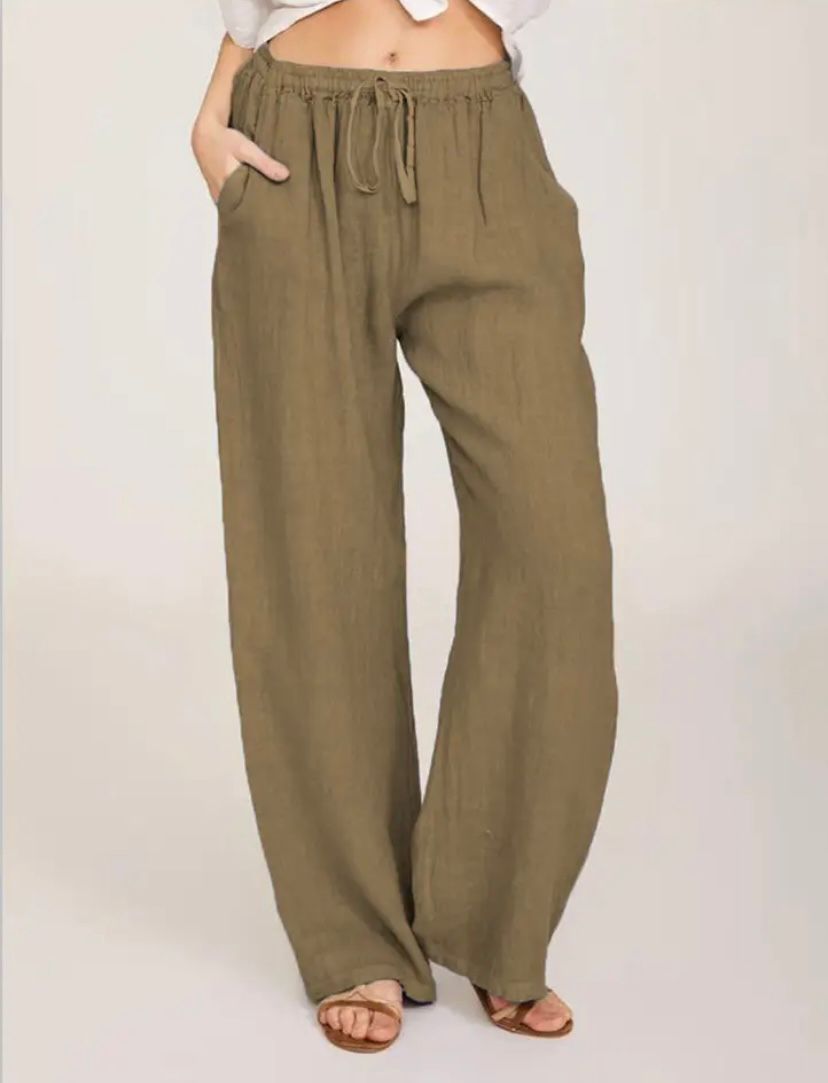 Mila | Luchtige Linnen Broek | Casual & Comfortabel | Hoge Taille