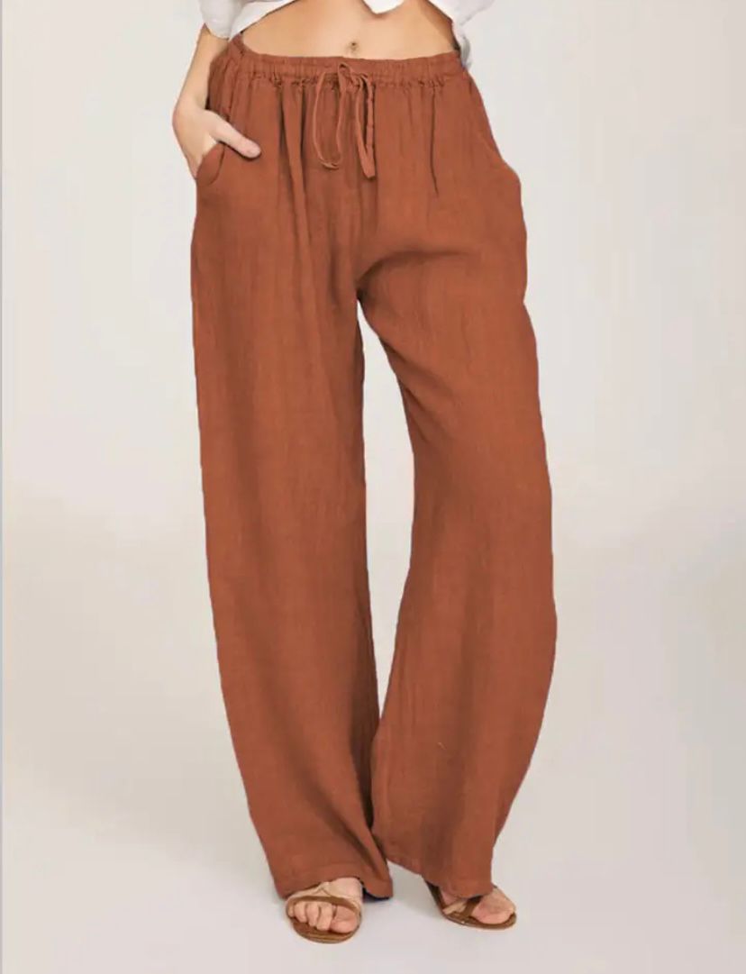 Mila | Luchtige Linnen Broek | Casual & Comfortabel | Hoge Taille
