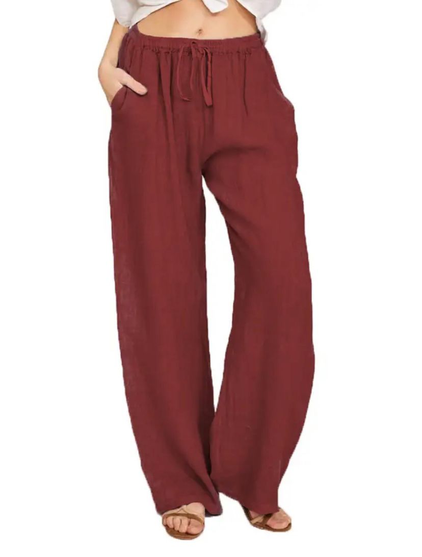 Mila | Luchtige Linnen Broek | Casual & Comfortabel | Hoge Taille