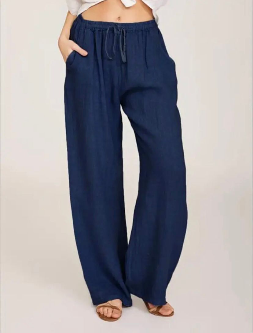 Mila | Luchtige Linnen Broek | Casual & Comfortabel | Hoge Taille