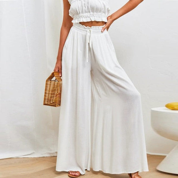 Perla - Slim-fit broek, effen
