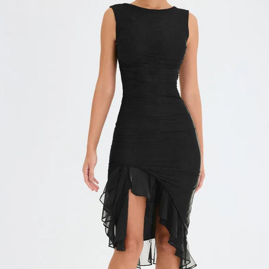 Zelia midijurk met ruches
