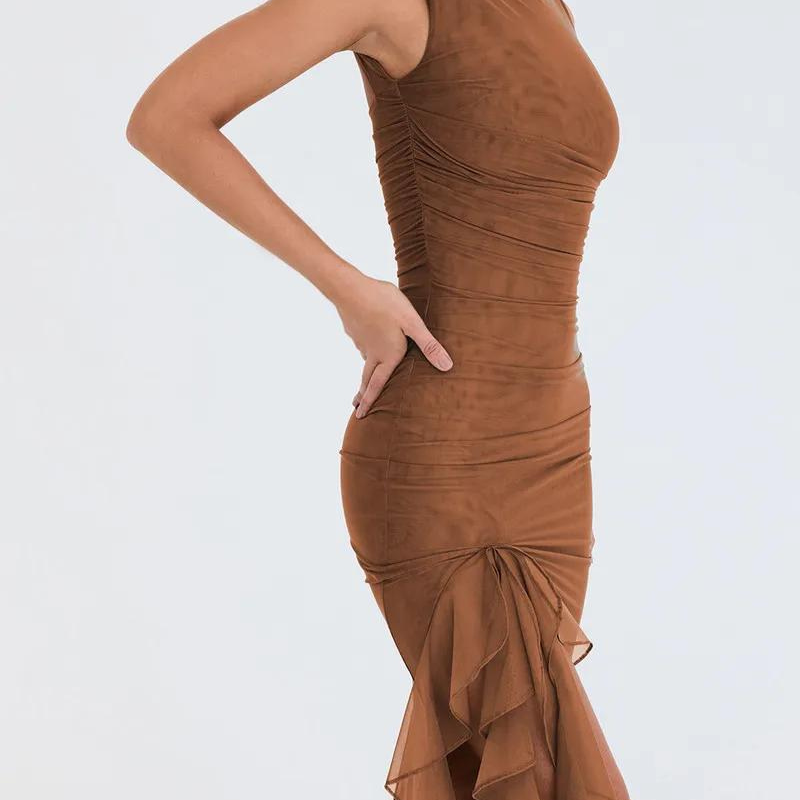 Zelia midijurk met ruches