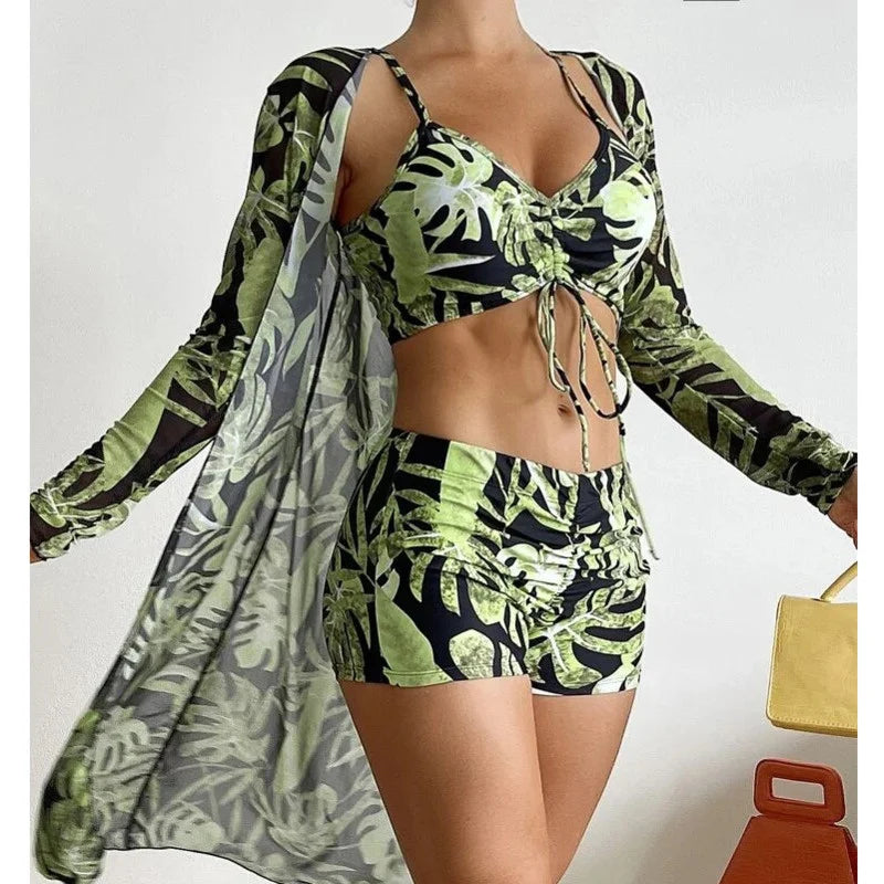 Olivia® | 3 in 1 bikinitop + broek + kimono