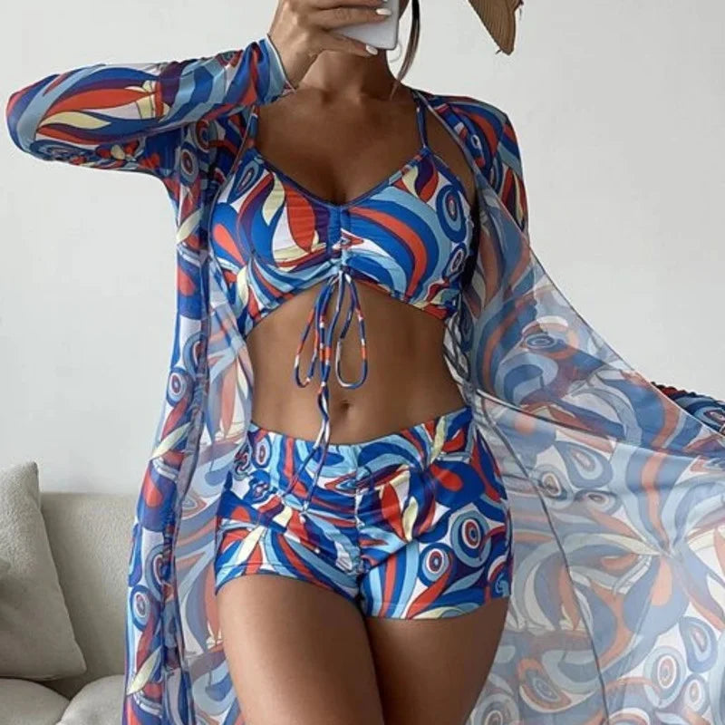 Olivia® | 3 in 1 bikinitop + broek + kimono