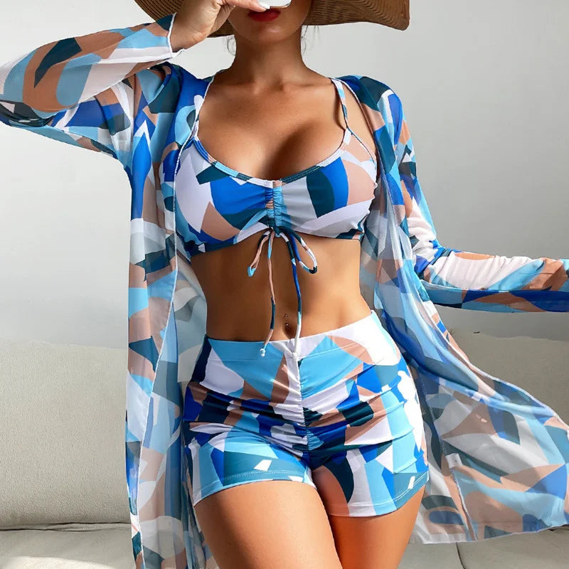 Olivia® | 3 in 1 bikinitop + broek + kimono