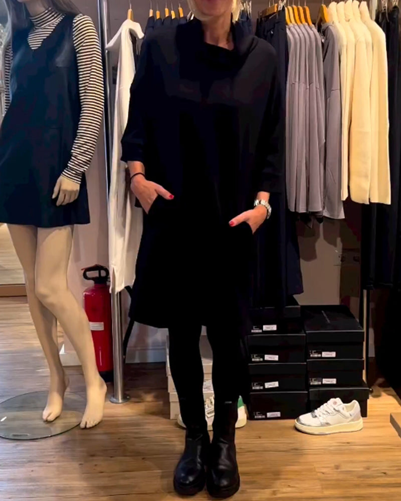 A-lijn Jurk - Eenvoudig - Katoenmix - Ideaal voor Lente, Herfst en Winter