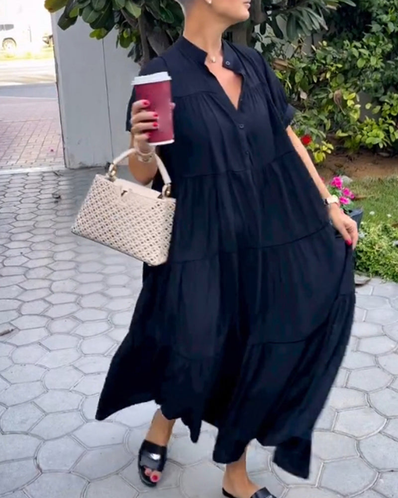 A-lijn Jurk - Eenvoudig - Katoenmix - Perfect voor Lente en Zomer