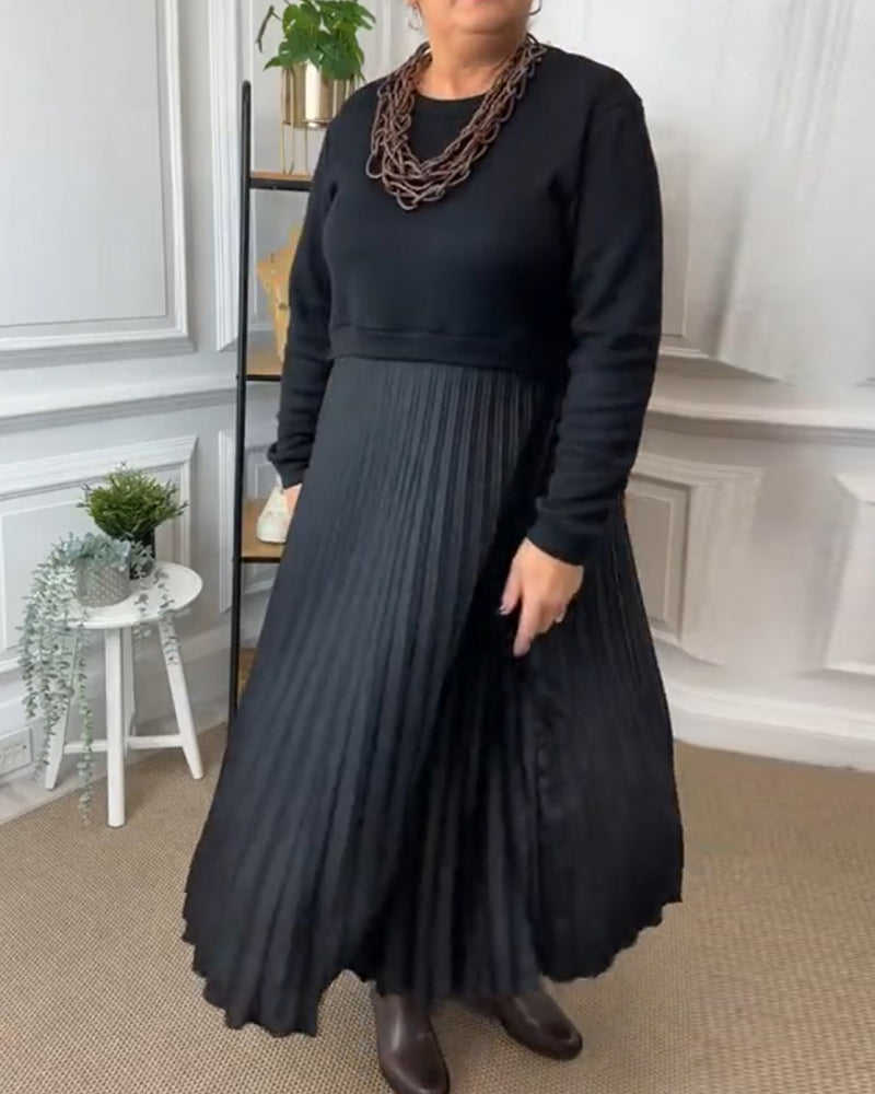 A-lijn Jurk - Elegant - Polyester, Spandex - Perfect voor Herfst en Winter